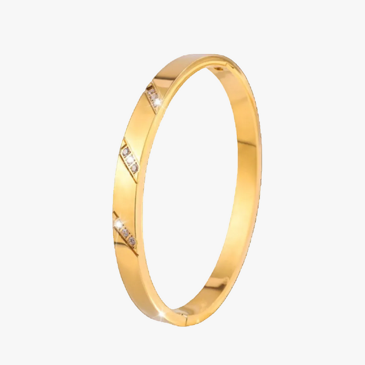 Gold Bangle Aisling with Zirconia