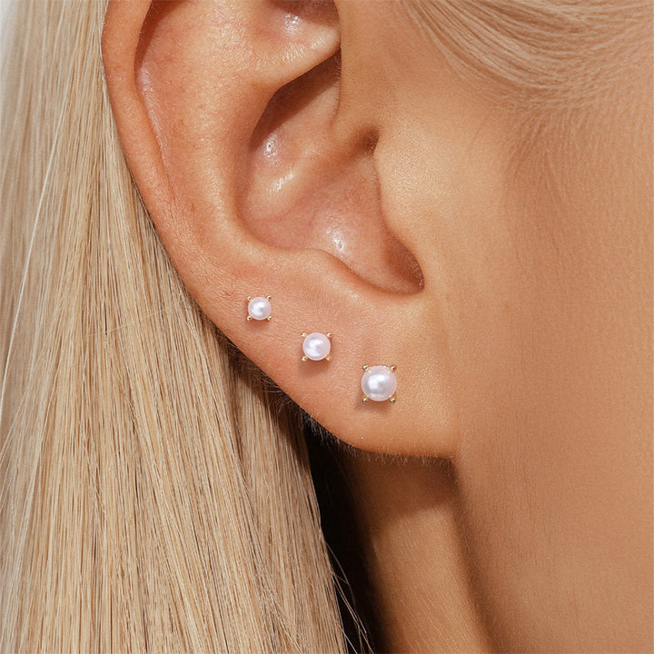 Gold Earrings Maeve with Pearls
