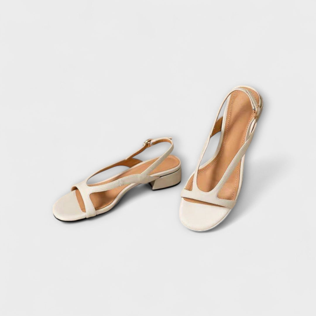 Elfrieda - Elegante Rote Flache Sandalen