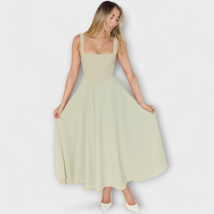 Scarlett - Cremefarbenes elegantes Abendkleid