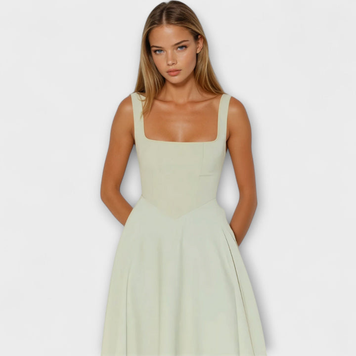 Scarlett - Cremefarbenes elegantes Abendkleid