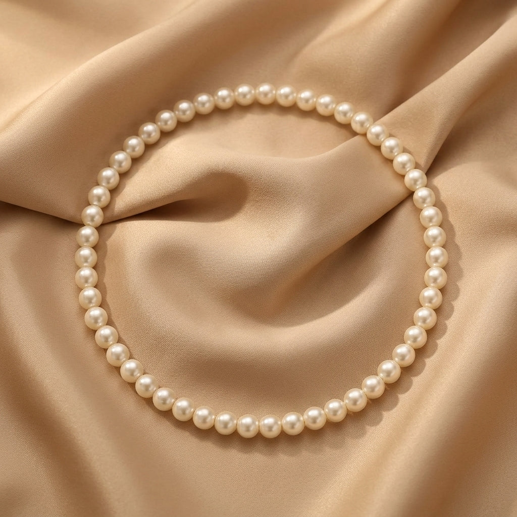 Pearl Beaded Necklace Kenmare with Classic Round Pearls