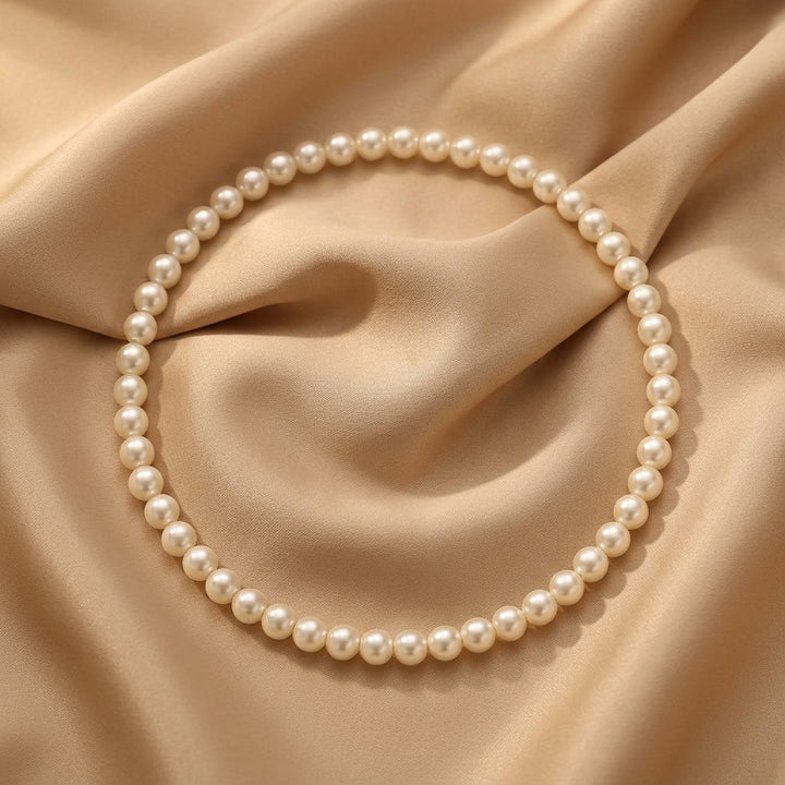 Pearl Beaded Necklace Kenmare with Classic Round Pearls