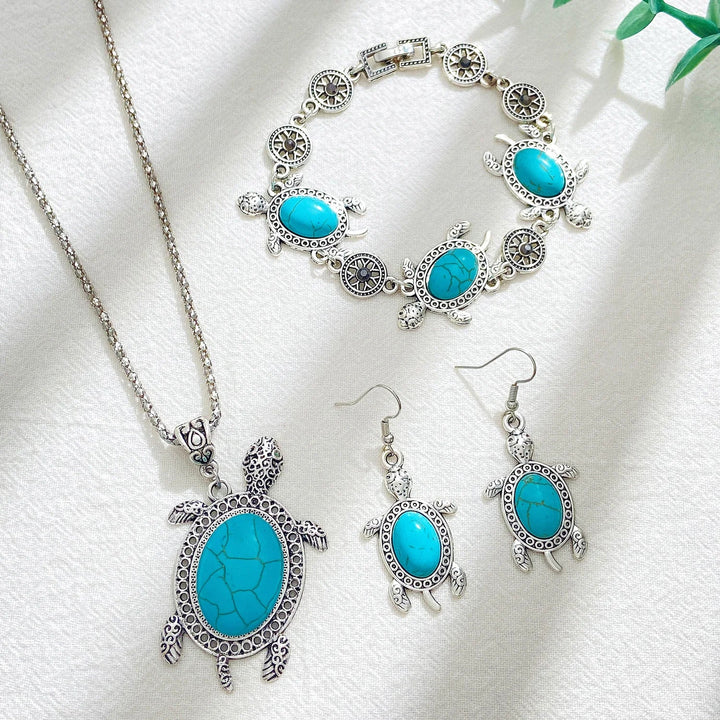 Turquoise Tortoise Jewelry Set