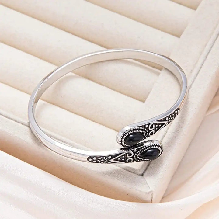 Silver Cuff Bracelet Aoife with Turquoise