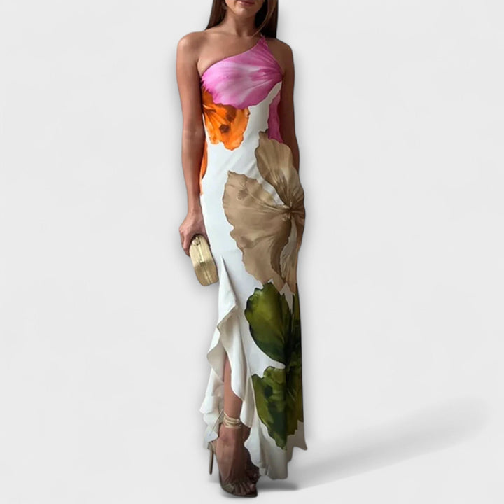 De Sapphire - Buntes Patchwork-Maxikleid