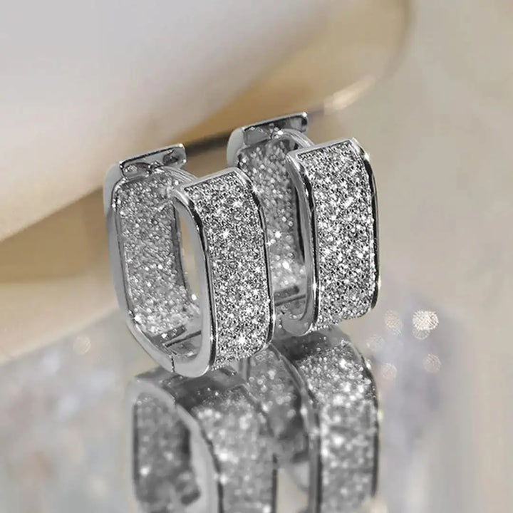 Gold Huggie Earrings Aisling with Zirconia