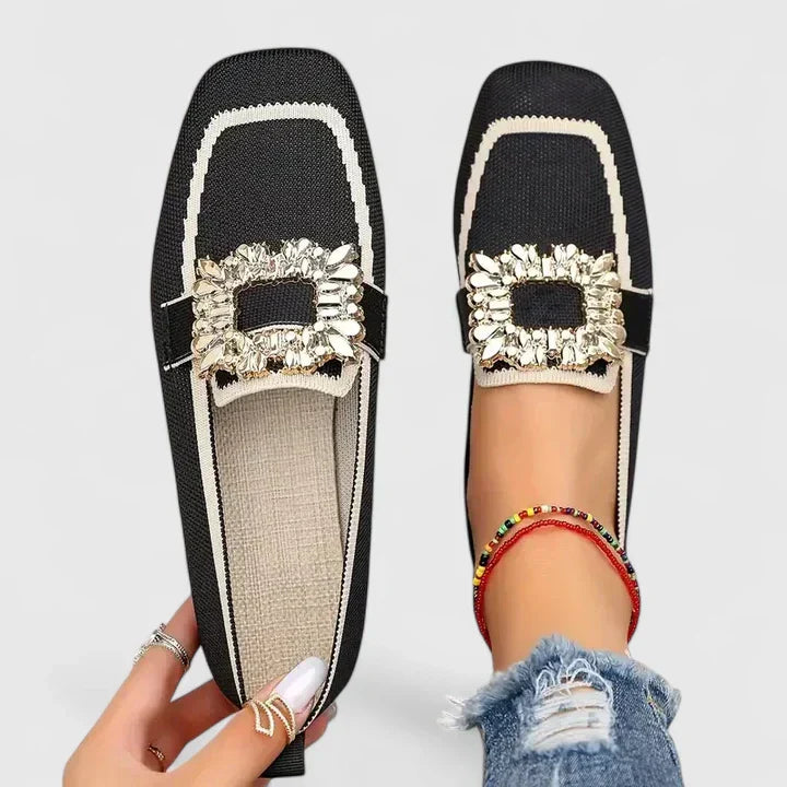 Mareike - Espadrille-Slipper mit Schmuckschnalle