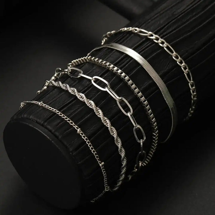 Gold Chain Bracelet Set Nóra
