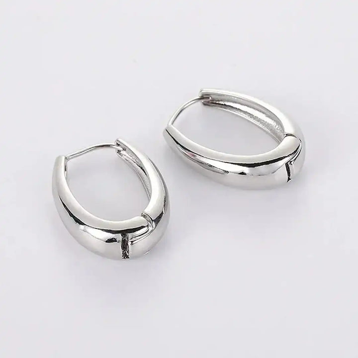 Gold Hoop Earrings Deirdre with Polished Finish
