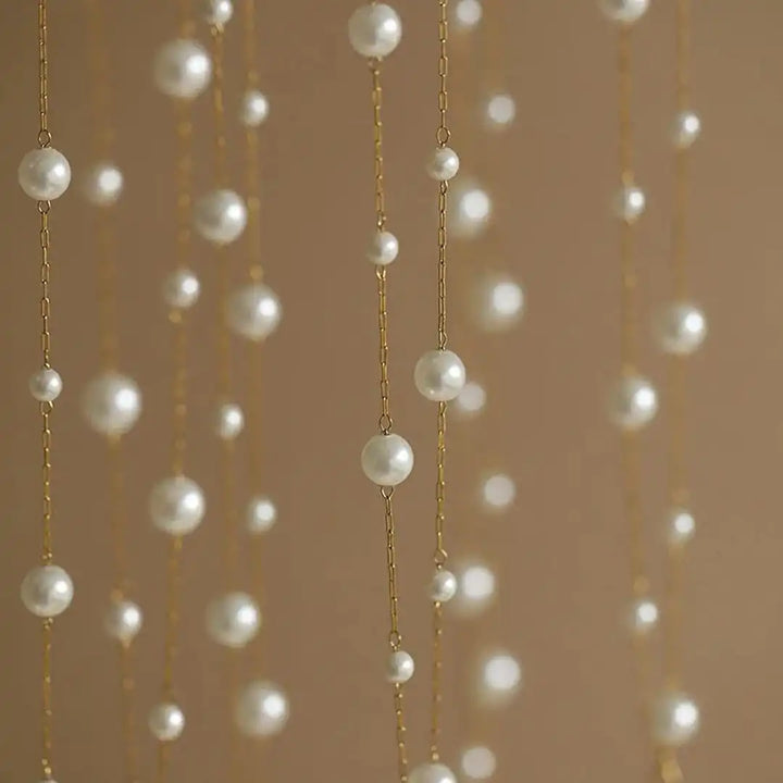 Gold Beaded Necklace Niamh with Pearls