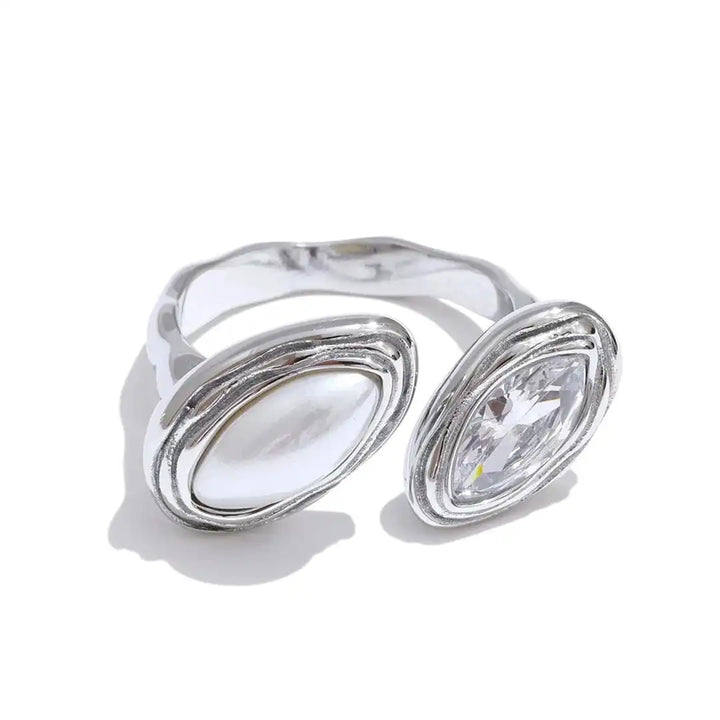 Gold Bypass Ring Sinéad with Tiger's Eye