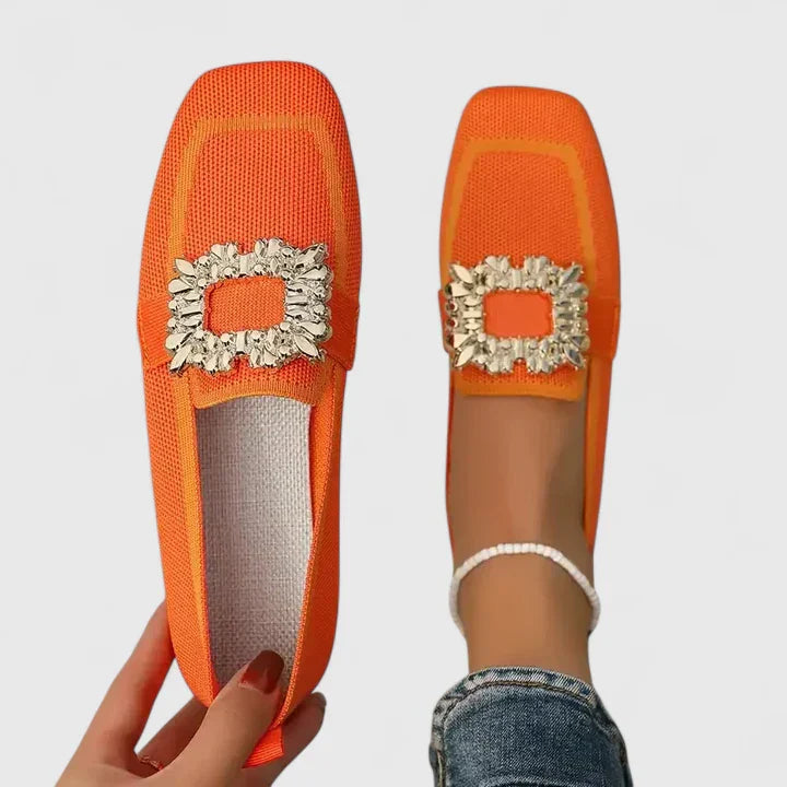 Mareike - Espadrille-Slipper mit Schmuckschnalle
