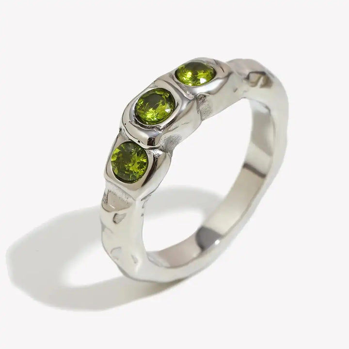 Gold-Plated Ring Deirdre with Peridot