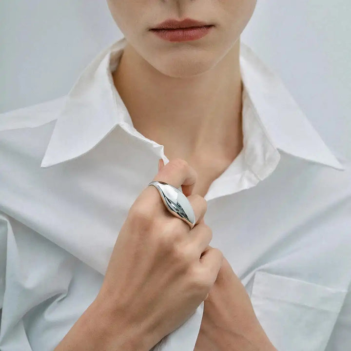 Gold-Plated Double Dome Ring Nuala