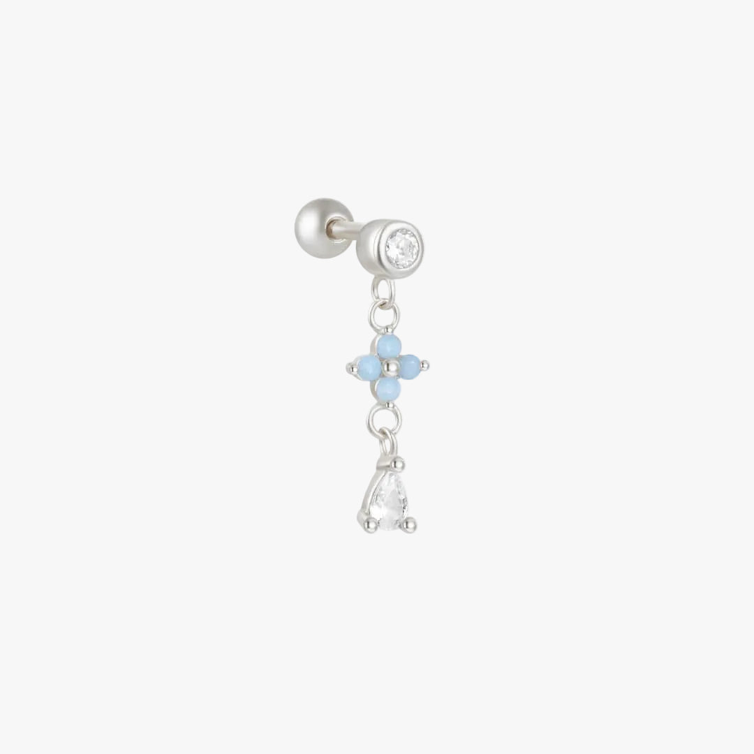 Gold Stud Earrings Aoife with Bow Motif