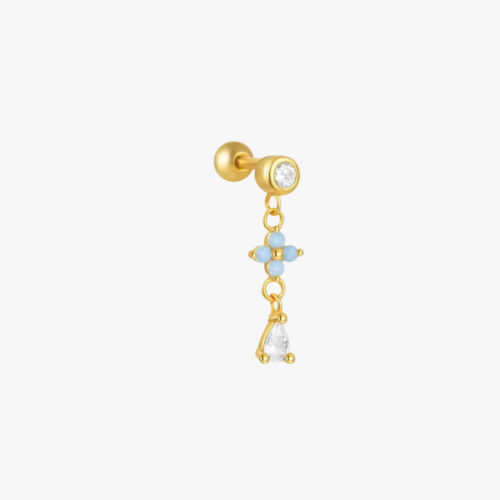 Gold Stud Earrings Aoife with Bow Motif