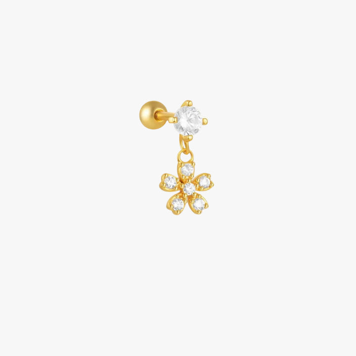 Gold Stud Earrings Aoife with Bow Motif
