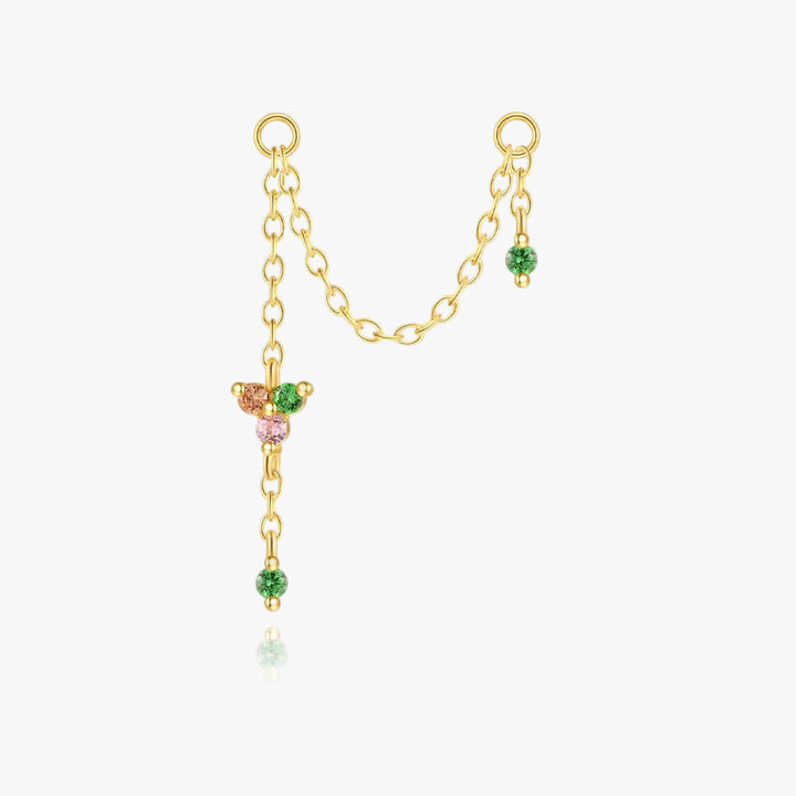 Gold Drop Earrings Niamh with Citrine Stone and Star