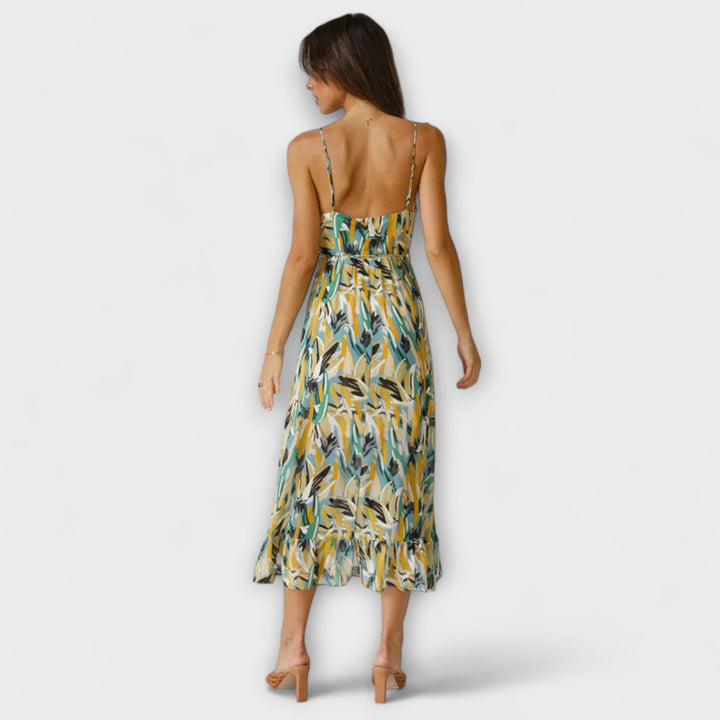 Thekla - Buntes elegantes Sommerkleid mit Print