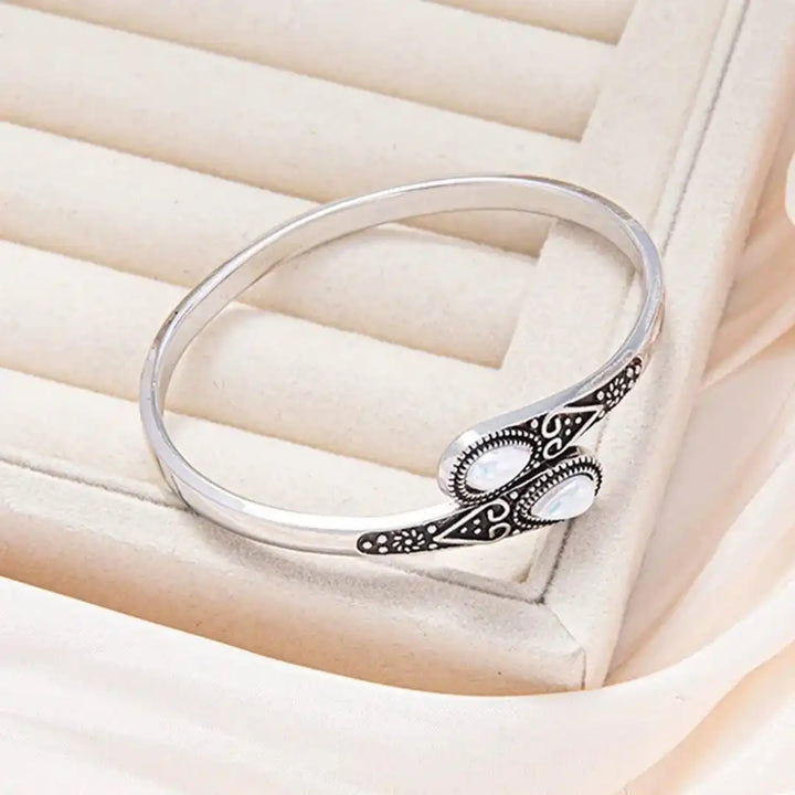 Silver Cuff Bracelet Aoife with Turquoise