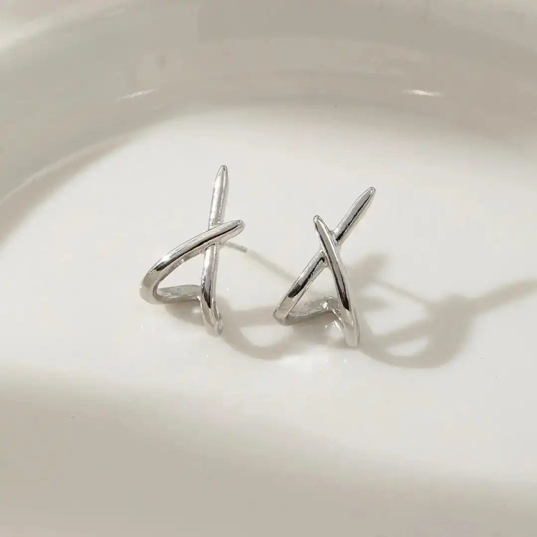Gold Earrings Fiadh with Cross Motif