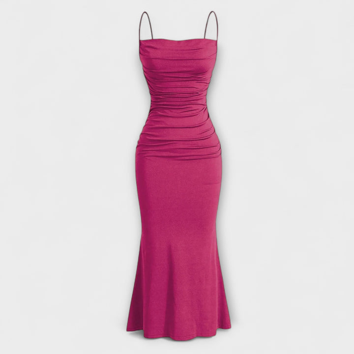 Mia Muse - Pinkes elegantes Party-Maxikleid