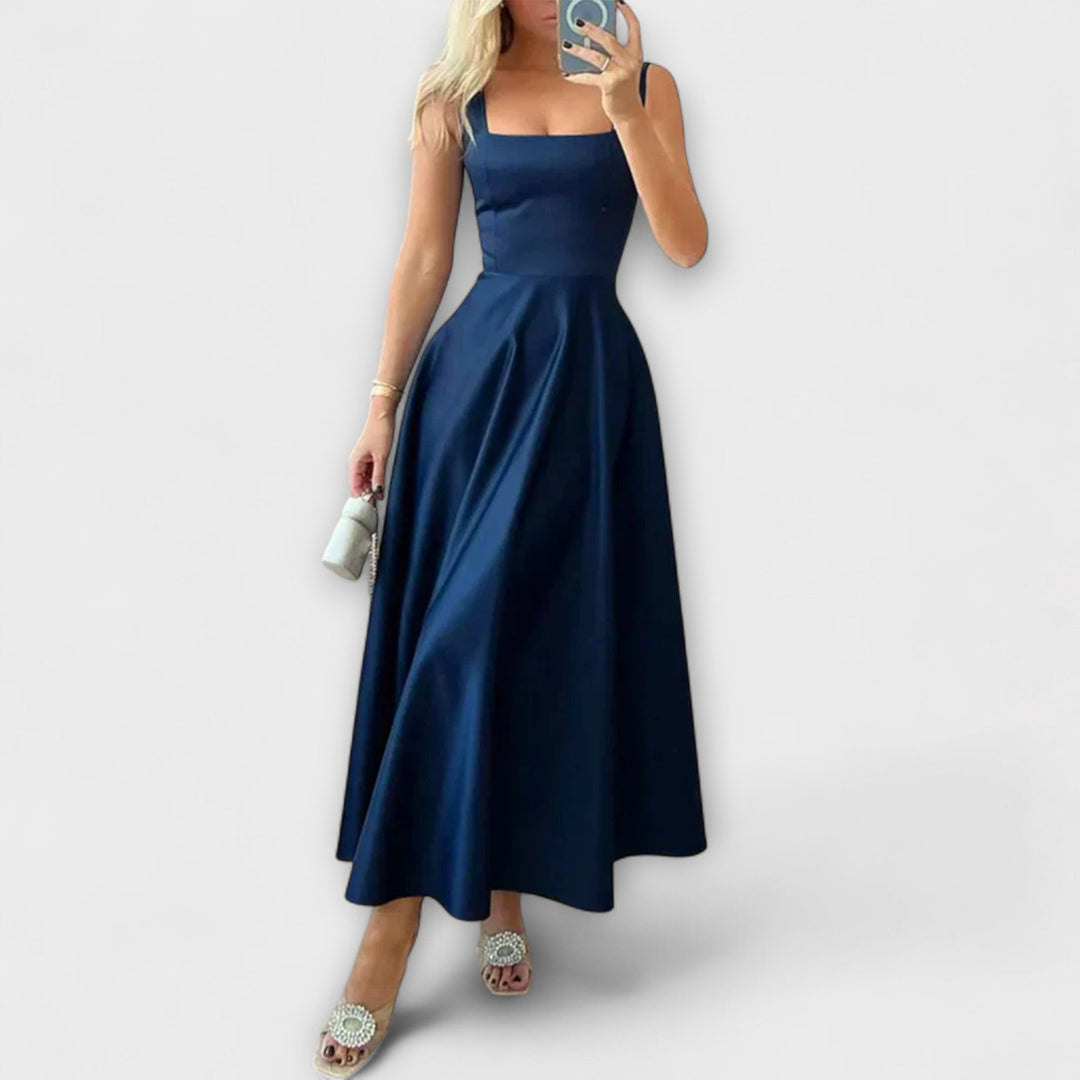 Lumea - Elegantes schwarzes Midikleid