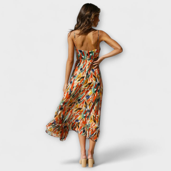 Thekla - Buntes elegantes Sommerkleid mit Print