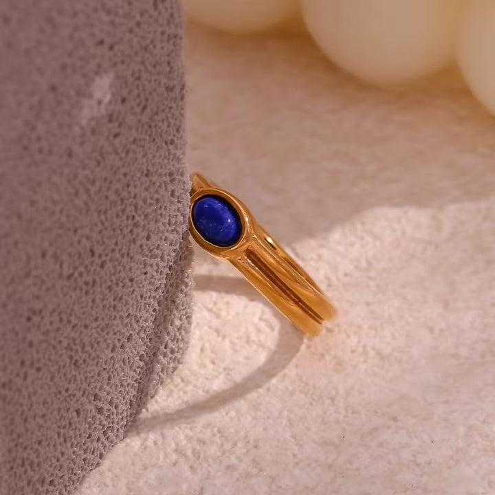 Gold Ring Eabha with Turquoise