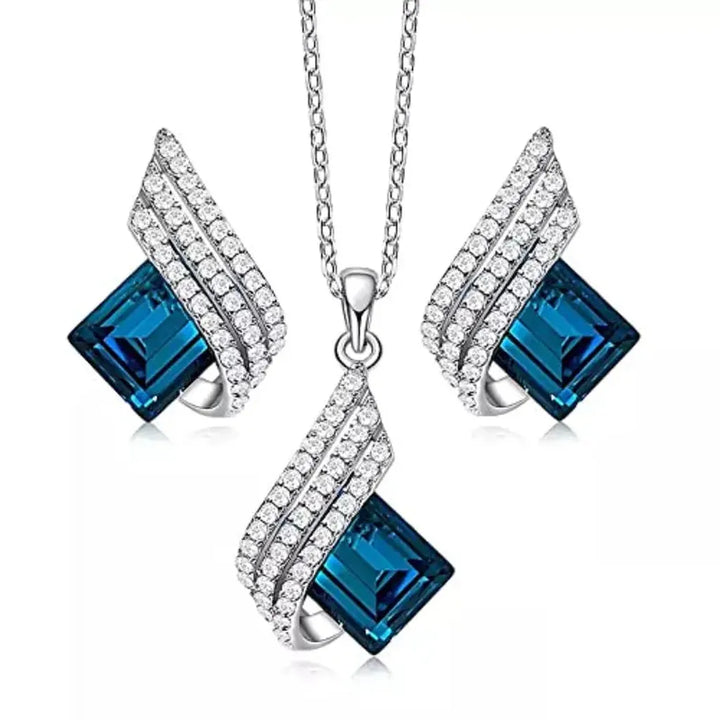 Luna Jewelry Set | White Gold-Tone