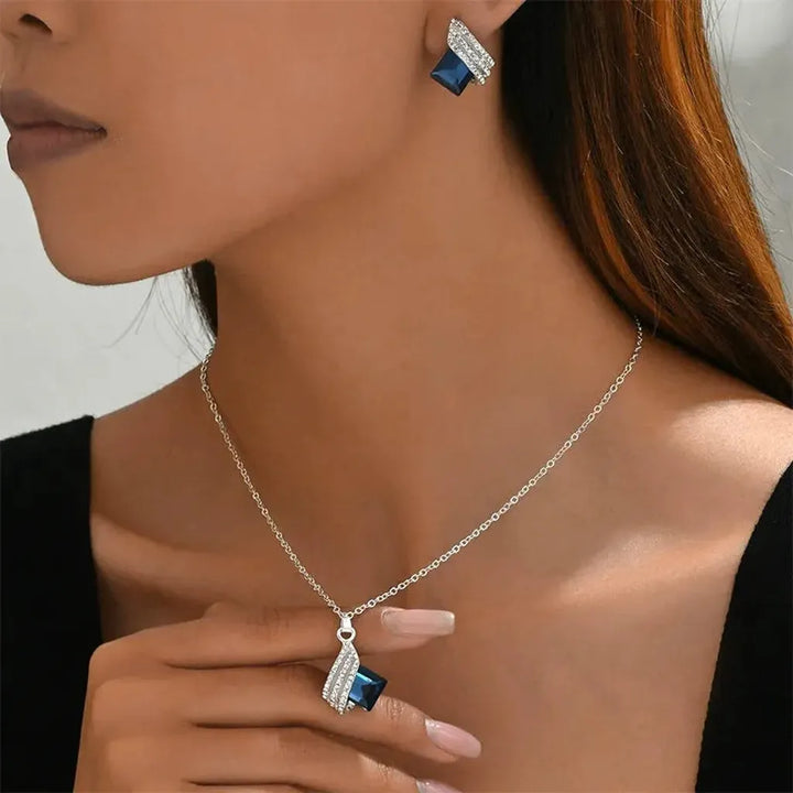 Luna Jewelry Set | White Gold-Tone
