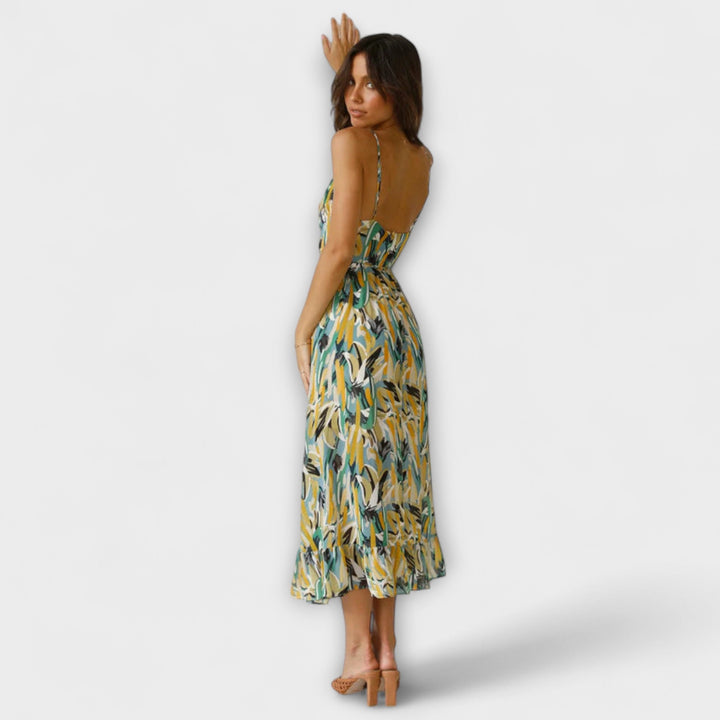 Thekla - Buntes elegantes Sommerkleid mit Print