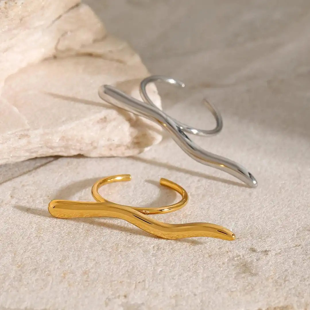 Gold & Silver Ring Cara with Branch Motif