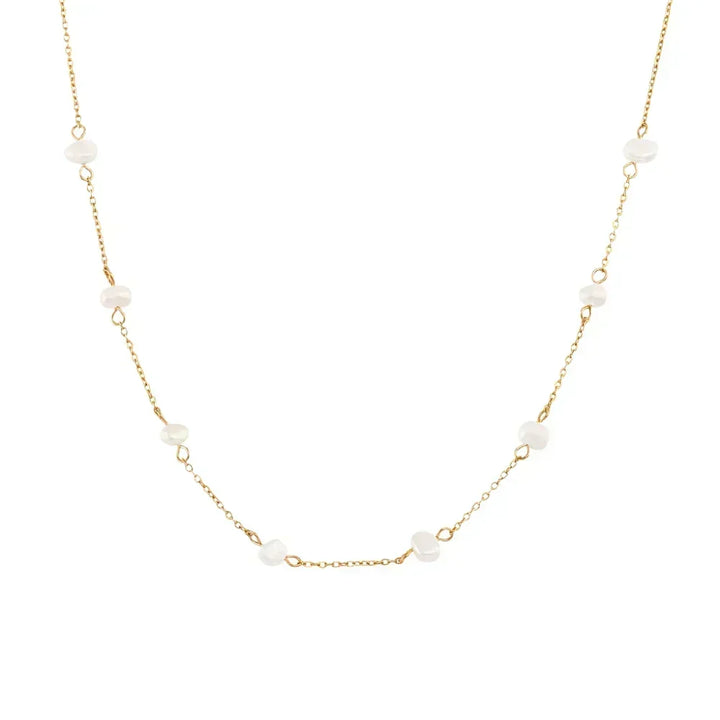 Gold Chain Necklace Órlaith with Pearls