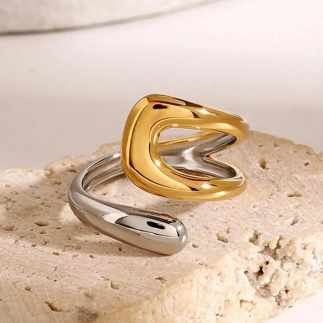 Gold & Silver Open Ring Siobhán