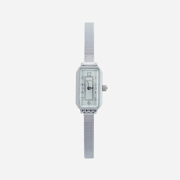 Gold Watch Eithne with Rectangular Case and Mesh Strap