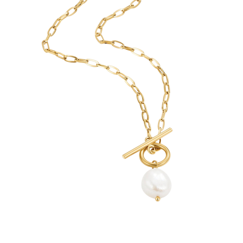 Gold Necklace Caoimhe with Pearl