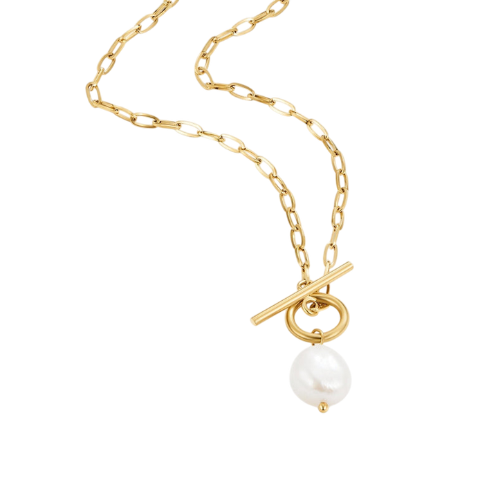 Gold Necklace Caoimhe with Pearl