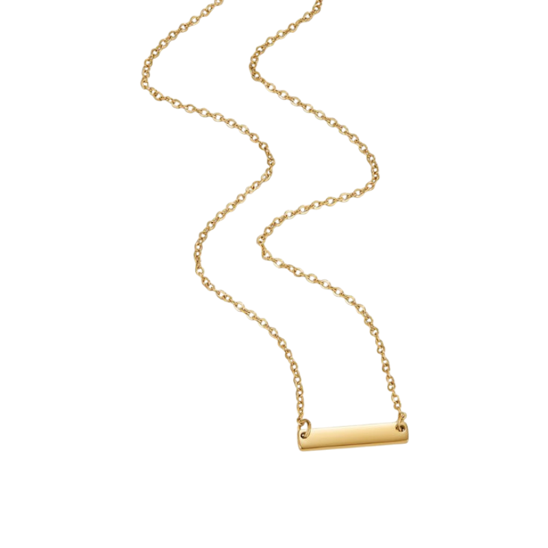 Gold Necklace Caoimhe with Bar Pendant