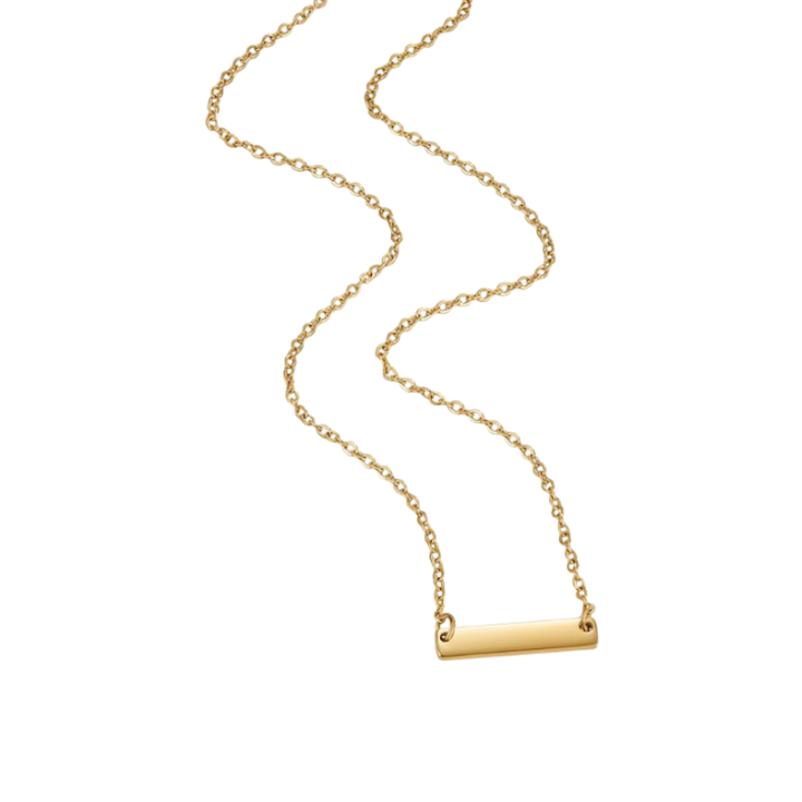 Gold Necklace Caoimhe with Bar Pendant
