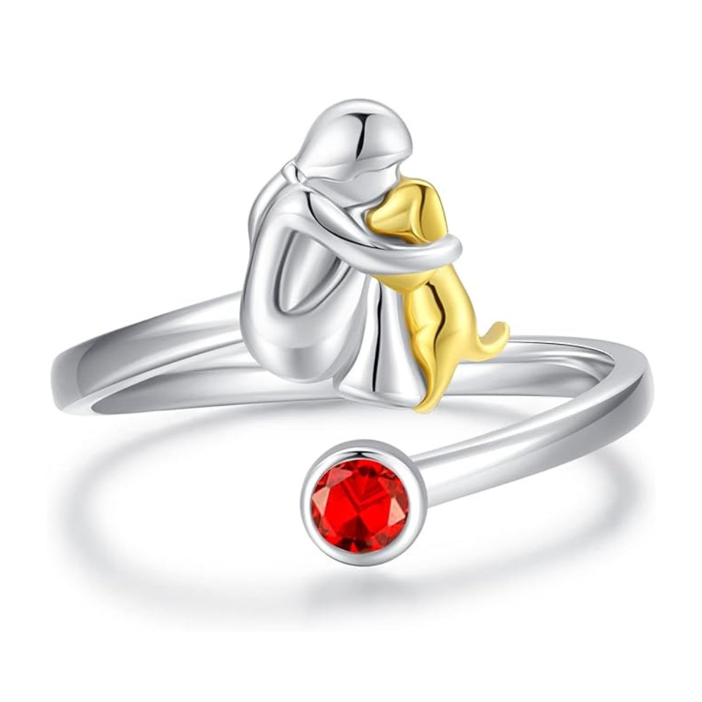 Sterling Silver Ring Laoise with Dog