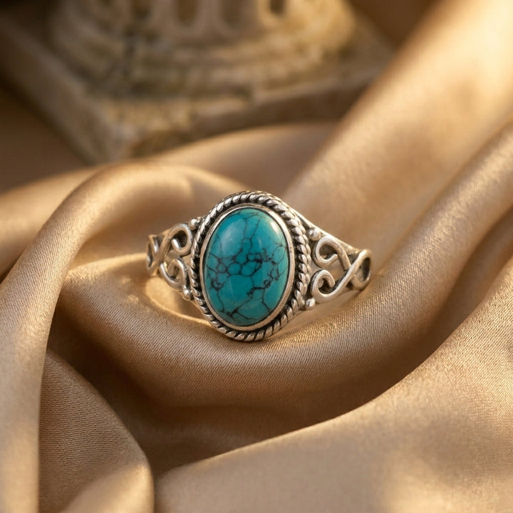 Silver Ring Laoise with Turquoise