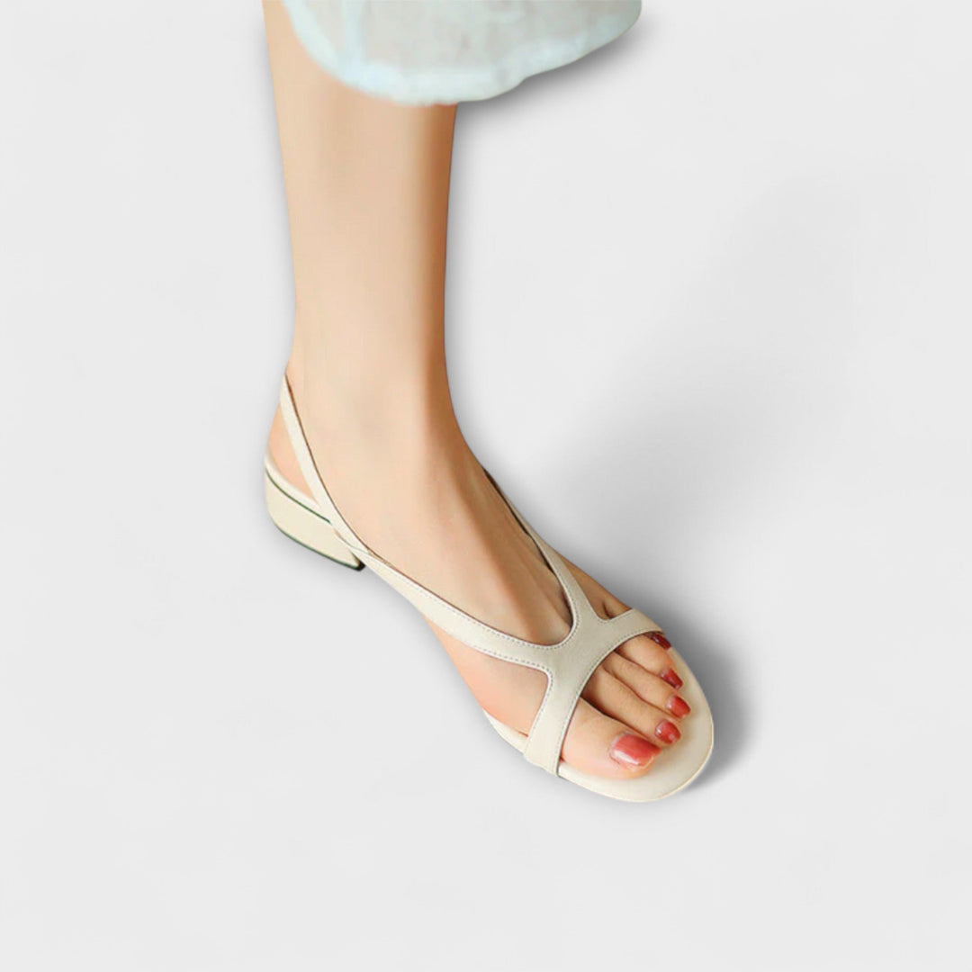 Elfrieda - Elegante Rote Flache Sandalen