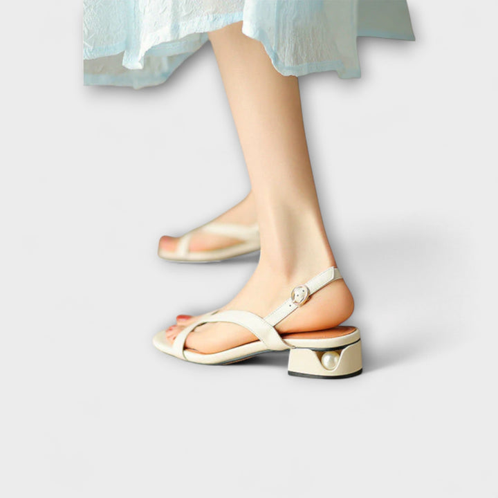 Elfrieda - Elegante Rote Flache Sandalen