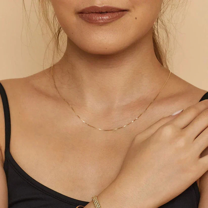 Silver Chain Necklace Gráinne with Box Chain