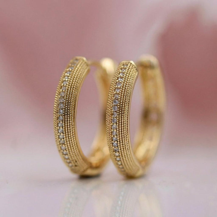 Vintage Gold-Tone Earrings with an Elegant Design