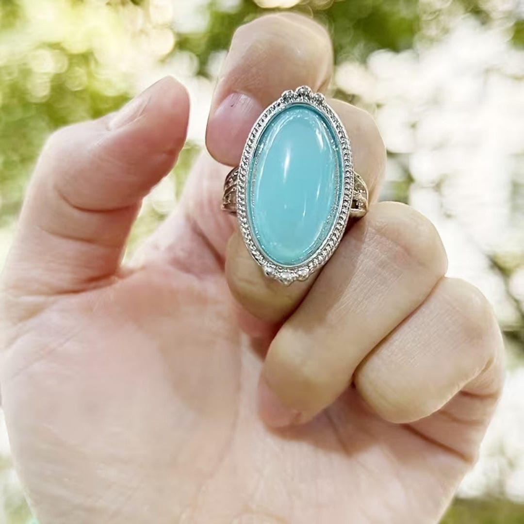 Silver Statement Ring Aoibhinn with Turquoise