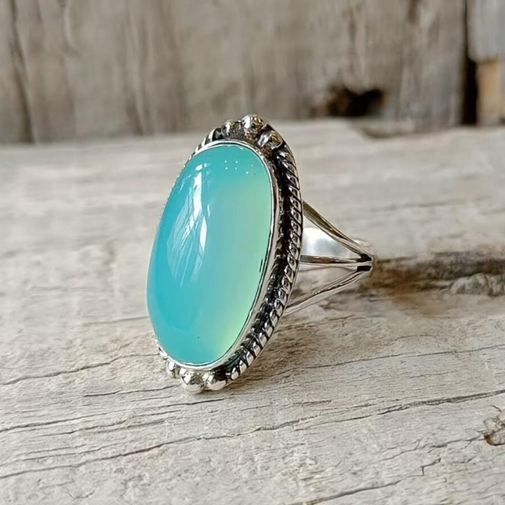 Silver Statement Ring Aoibhinn with Turquoise