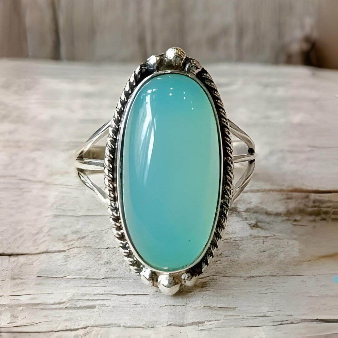 Silver Statement Ring Aoibhinn with Turquoise